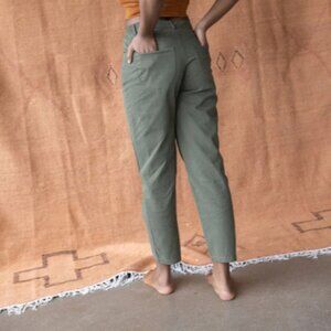 Una Pluma Cotton Twill Pants in Forest Size S